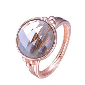 DESIGNED BY GENEVIVE!!! NWOT SIZE 6 14K ROSE GOLD/ .925  SILVER VERMEIL RING.